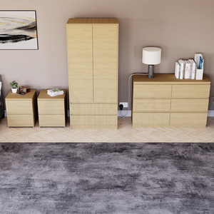 Denver Bedroom Set (2 Drawer Bedside (x2), 6 Drawer Chest, 2 Door Wardrobe) by Vida Designs