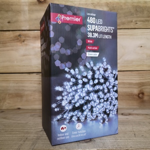 LED Christmas Multi Function Mains Operated Timer String Lights - Cool White / 0.9kg / no by Samuel Alexander