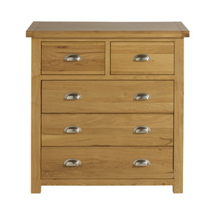 Wooden Furniture Set Wardrobe Chest of Drawers Bedside Woburn - Brown by Birlea