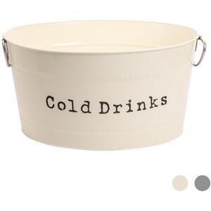 Vintage Metal Large Drinks Bucket - Beige by Harbour Housewares