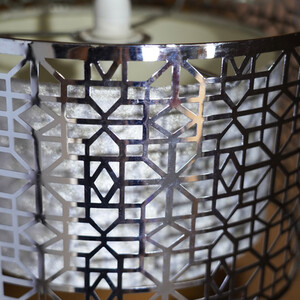 Cut Out Geometric Light Shade - Silver