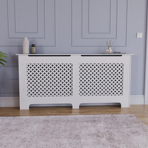 Oxford Radiator Cover - White / 172cm by Vida Designs