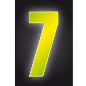 Hi Vis Yellow Number - 7