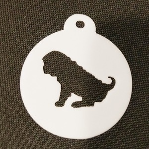 Dog Themed Coffee Stencil - White / Shar Pei by Pet Mirrors