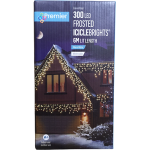 300 LED Multi Function Icicle Christmas Lights in Warm White - Warm white by Samuel Alexander