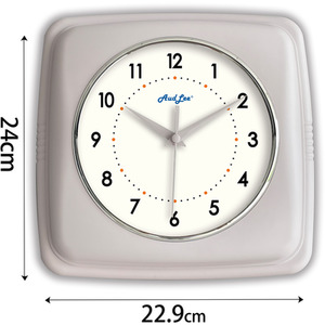 Retro Indoor Wall Clock - Pastel Cream by Audlee