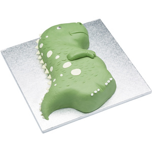 KitchenCraft Silver Anodised Dinosaur Shaped Cake Pan - Silver by KitchenCraft