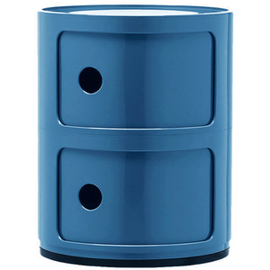 Round Beside Table Filling Cabinet Chest Unit Stockable - Blue / 2 by Livingandhome