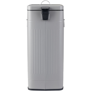 30L Steel Square Retro Bin - Light Grey / Matt by Charles Bentley