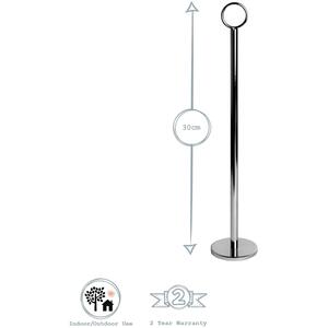 12x Wedding Table Number Holders - Silver / 30cm by Argon Tableware