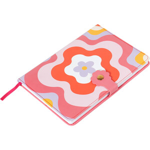 Daisies and Dreams A5 PU Notebook - Pink by i-doodle