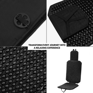 Wooden Bead Car Seat Cover - Universal Fit Non-Slip Car Seat Beads for Driving - Black / Classic Design 125 cm x 45 cm by NOVECRAFTO