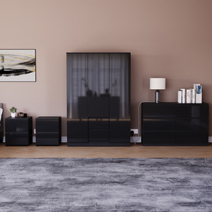 Vida Designs Glinton 4 Piece FSC Bedroom Set - Black by Vida Designs