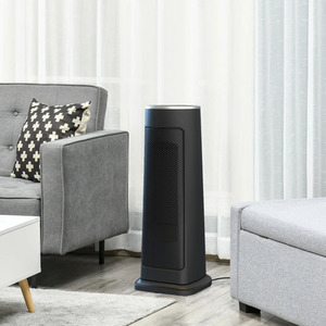 Intellectual Electric PTC Ceramic Heater with Remote Control - Black by Livingandhome