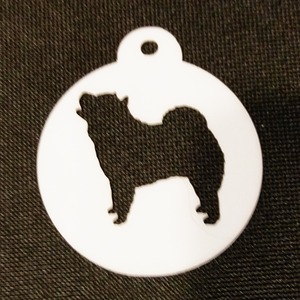 Dog Themed Coffee Stencil - White / Chow Chow by Pet Mirrors