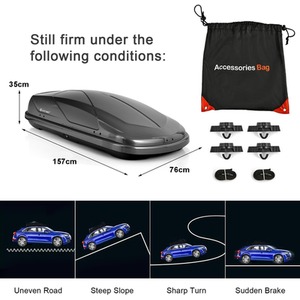 400L Cargo Box Waterproof Rooftop Cargo Carrier by Costway