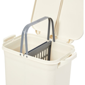 Lifeideas Kitchen Waste Sorting Bin with Wheels - Cream White / 38l / 12in by lifeideas