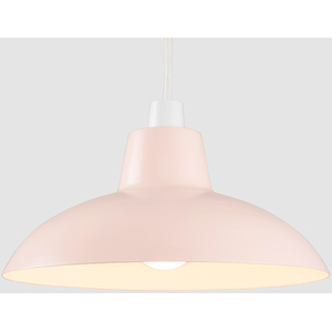 Retro Style Pink Metal Easy Fit Ceiling Pendant Light Shade - Pink by ValueLights