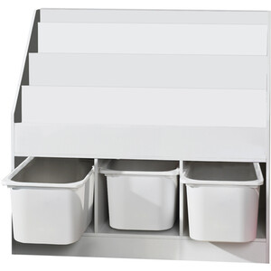 3 Drawer Bookcase - White