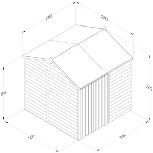 4LIFE Reverse Apex Shed 7x7 by Forest Garden