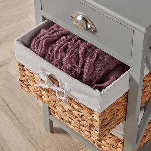 Home Source Dartmouth 2 Drawer Chest Storage Unit - Grey by Home Source