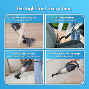 Corded Stick Vacuum Cleaner with 1.3L Dust Tank - Grey by VonHaus