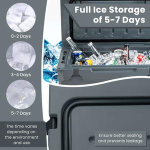28L Rotomolded Cooler Insulated Portable Ice Chest by Costway