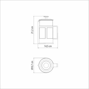 Tramontina French Press Coffee Maker - Black / 1l by Tramontina