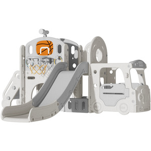 Toddler Slide and Climber Playset with Basketball Hoop and Telescope by Livingandhome