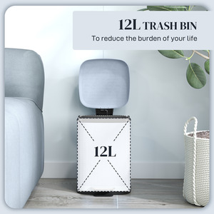 HOMCOM Kitchen Pedal Bin Fingerprint Proof by HOMCOM