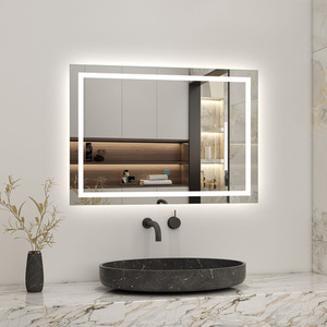LED Illuminated Bathroom Mirror with Demister Pad by AicaBathroom