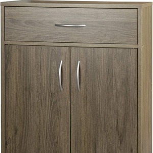 Small 2 Door 1 Drawer Hallway Living Room Sideboard Wooden Storage Cabinet Unit - Oak by URBNLIVING