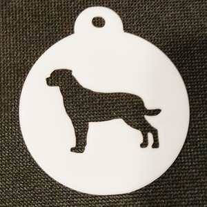 Dog Themed Coffee Stencil - White / Rottweiler by Pet Mirrors