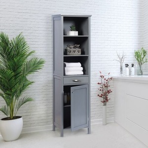 Tall Storage Cabinet - Grey