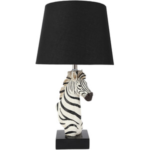 Zebra Shaped Table Lamp - Black and White