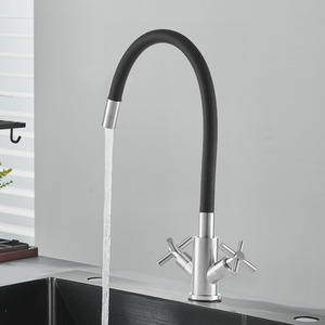 Stainless Steel Dual Handle Kitchen Tap by Livingandhome