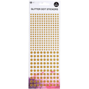 Pack of 2 Glitter Dot Stickers by Art Studio