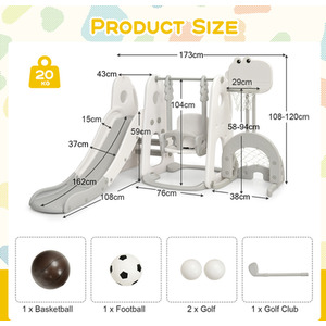 5 in 1 Climber Slide Playset by Costway