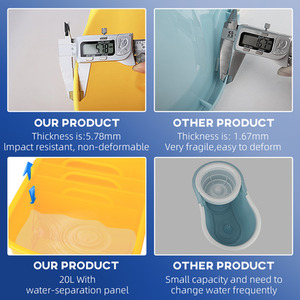 HOMCOM Mop Bucket with Wringer Wheels by HOMCOM