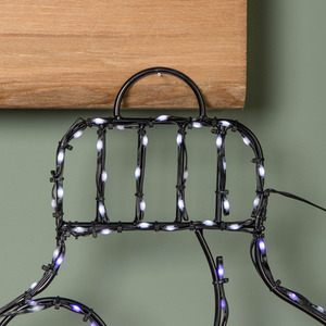 Christmas Bauble with 245 LEDs in Red and White - Black by Samuel Alexander