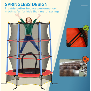 HOMCOM 6FT Kids Trampoline with Enclosure - Blue by HOMCOM