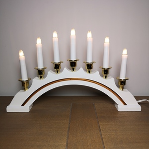 Christmas Candlebridge with 7 Bulbs - white candlebridge by Samuel Alexander