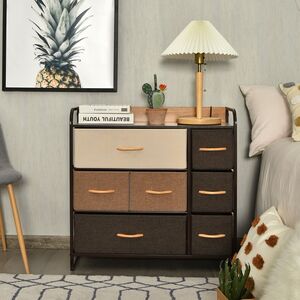 Storage Tower Cabinet Organiser Unit - Brown by Costway