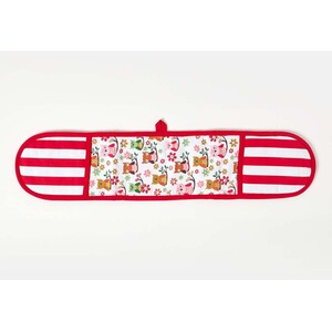 Red Owls Cotton Double Oven Glove - Red by Homescapes