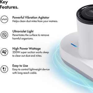 Handheld Mattress Vacuum Cleaner - White by VonHaus