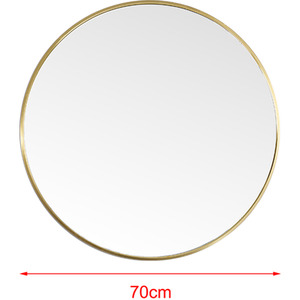 Round Bathroom Wall Mirror - Gold / 70cm / 3.8kg by lifeideas