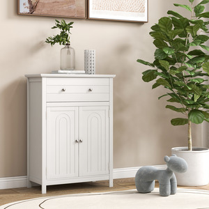 Floor Storage Cabinet with Drawer by Costway