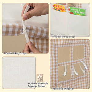 Kids Playhouse Tent with Padded Mat - Beige by Costway