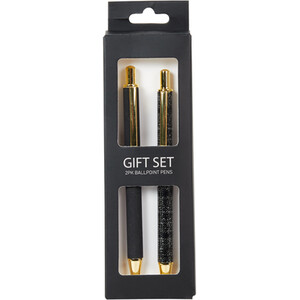 Set of 2 Grey Tartan Pens