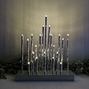 Battery Op Christmas LED Candle-bridge - Silver by Samuel Alexander